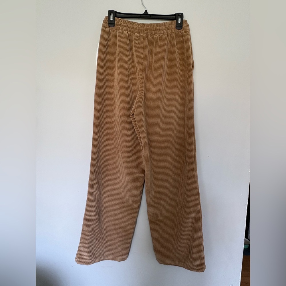 GAP Corduroy Drawstring Wide-Leg Pants - Brown - Picture 3 of 7